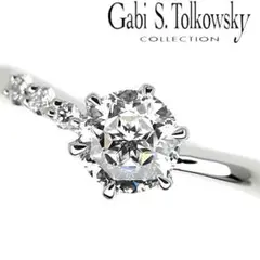 ガビ トルコフスキー Pt アストラリス ダイヤ リング 0.39ct