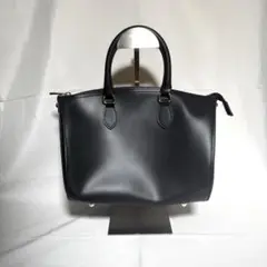 【M Rose】エンメローズ ボストン バッグ 黒 レザー 牛革 イタリア 美品