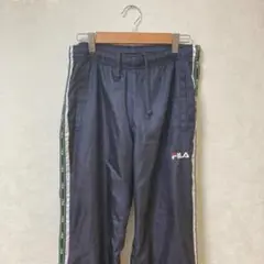 FILA フィラ ネイビー ジャージパンツ サイドストライプ メンズ Sサイズ