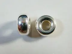 ★4個の価格★シルバー925ビーズ 6.3mm×3.3mm 穴2.0ｍｍ