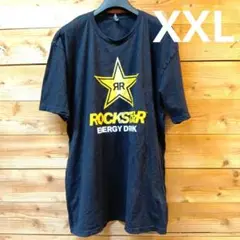 大きいサイズ(XXL)ROCKSTAR ENERGY DRINK Tシャツ 黒