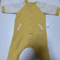 イエロー ラグランスリーブロンパース 70cm ユニクロ