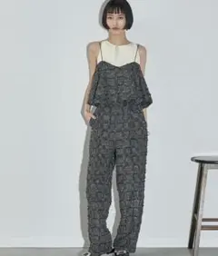 THE Yon セットアップ フリンジジャガードイージータックパンツ　ザヨン