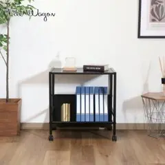 ファイルワゴン 1段 A4ファイル対応 ブラック [5153]