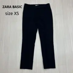 ZARA BASIC ロールアップ テーパードパンツ スラックス ブラック 36