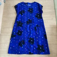 浴衣地　ひざ丈ワンピース 半袖　ハンドメイド　ゆったり