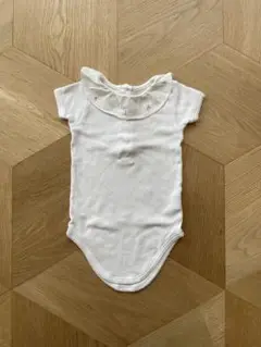 ボンポワン　チェリー刺繍丸襟ロンパース　60