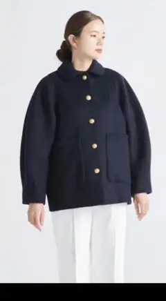 yori ヨリ ラウンドカラーショートコート 2022AW コート