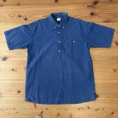 Columbia 半袖ボタンダウンシャツ XL ネイビー プルオーバー