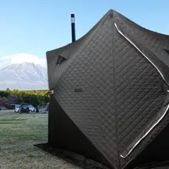 テントサウナ 60秒簡単設営 煙突穴付き 家庭用サウナ 防災テント 黒