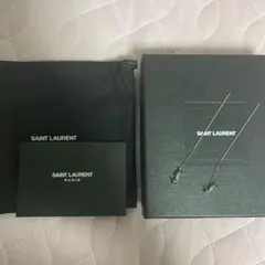 Saint Laurent サンローラン スレッダーピアス オピウム シルバー