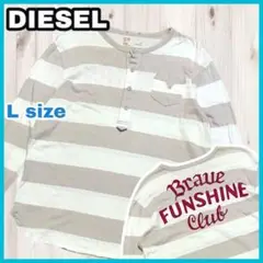 Diesel♢完売品♢ボーダーパーカーロンT 2025年最新】DIESEL 柄・デザイン：ボーダー メンズ 七分・長袖