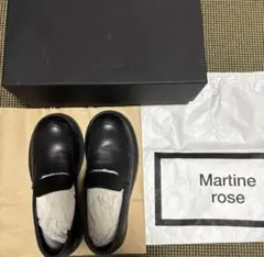 martine rose エナメル　クロコダイル柄　ローファー　スクエアトゥ martine rose エナメルクロコダイル柄ローファースクエアトゥ