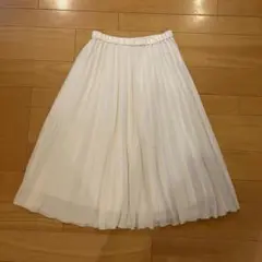 クリーニング済み プリーツスカート 白ホワイト