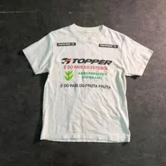 【TOPPER】両面プリント 半袖Tシャツ 古着used SM11 白