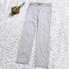 エイチアンドエム【Ｌ】コットン100　チノパン　ストレートパンツ　ボタン　グレー