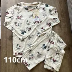 キャンプデザイン ソフトタッチ素材　110cm子供用パジャマセット　長袖