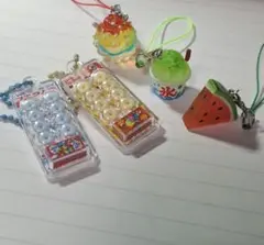 食品ミニチュアストラップ 5個セット