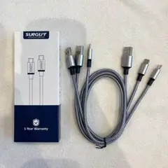 匿名配送✨ 【3本セット】SUNGUY USB Type C ケーブル 0.5M