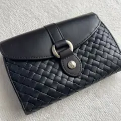 ●クリスチャンオジャール　三つ折り財布　ゴールド金具　イントレチャート