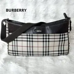 BURBERRY★ショルダーバッグ ノバチェック レザー キャンバス ベージュ