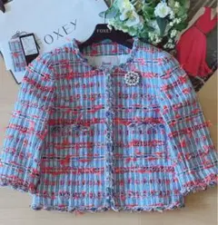 ルネ 最高級ツイードノーカラージャケット 36 foxey フォクシー