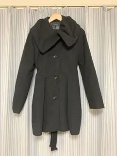 【美品】rienda リボンガウンコート ロング ブラック サイズM