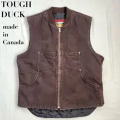 90s カナダ製 TOUGH DUCK ダックベスト ワークベスト L 焦茶