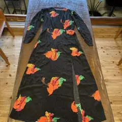 Dfsigual カラフル花柄ロングワンピース