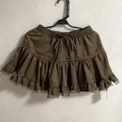 【新品未使用】SpRay フリル レース スカート ブラウン