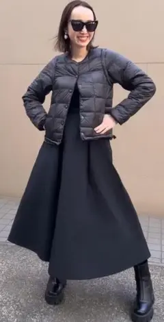 【翁安芸さん着用】COELキルティングスカート 黒36size コエル