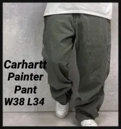 カーハート　モスグリーン　ペインターパンツ　ワーク　ビックサイズW38 L34
