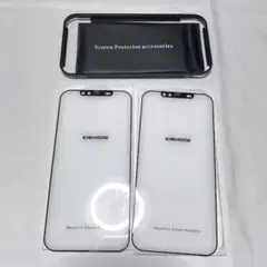 iPhone12pro ガラス 全面液晶保護フィルム 黒フチ 2枚入り