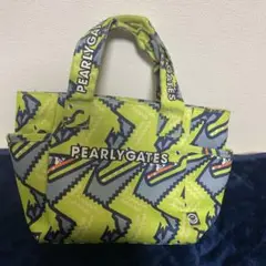 パーリーゲイツ緑ワニ柄カート バッグ鞄クロコダイル鰐クロコ黄緑ゴルフ収納ポーチ袋