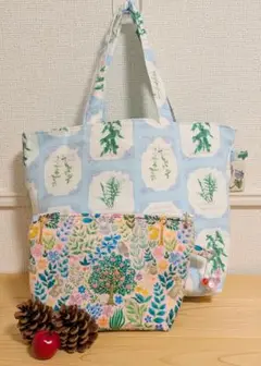 ♡すずらんト―トバック♡yukiemon生地♡Animalポ―チ♡2点セット