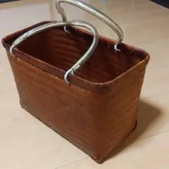 カゴバック 竹編み バック 行李 インテリア 竹細工 ハンドメイド 竹工芸品