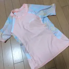 スポーツ 半袖水着セット ピンク/水色