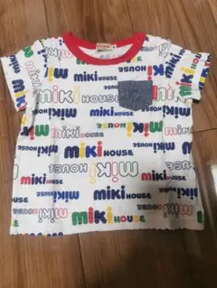 【最終価格】ミキハウス　ロゴ総柄Tシャツ80