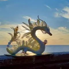 ピンク水晶と白龍　（発送は15日以降になります)