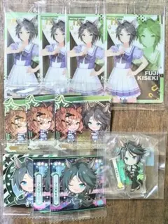 フジキセキ　パドックでポーズアクリルスタンド&イタジャガ&ウエハース　ウマ娘
