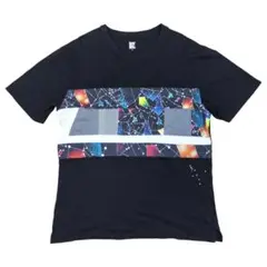 グラニフパッチワーク星座Tシャツ 宇宙ブラックLサイズ