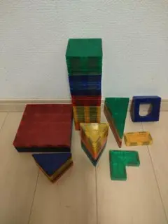 【90個】マグネットブロック　　 磁気ブロック　知育オモチャ
