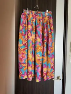 ジムトンプソンJIM THOMPSON 花柄 シルクロングスカート