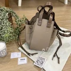 新品 LOEWE ロエベ ハンモックバッグ サンドミンク ハンドショルダー