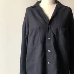 LE GLAZIK オープンカラーウールシャツ