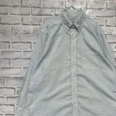 ブルックスブラザーズ長袖シャツ　ホワイトブルーチェックL 825
