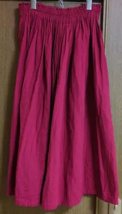 ハンドメイド　ロングスカート　レッド