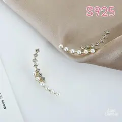 ◆新品◆BOX付き☆S925☆パール&CZダイヤ☆キラキラピアス