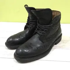 イタリア製 BENTER ウィングチップ ブーツ ブラック 40