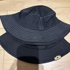 黒 バケットハット ストレッチ素材